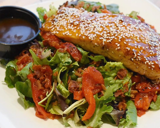 Bourbon Salmon Salad